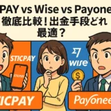 STICPAY vs Wise vs Payoneer 徹底比較！海外送金・出金手段どれが最適？