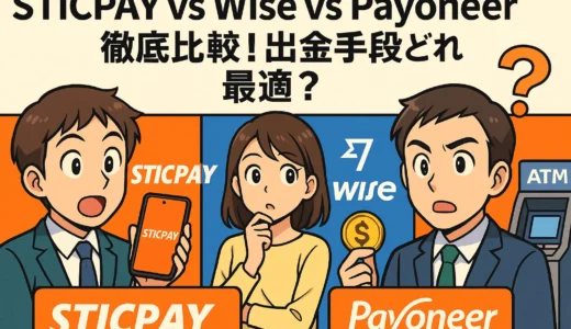 STICPAY vs Wise vs Payoneer 徹底比較！海外送金・出金手段どれが最適？